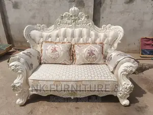 Quality 7 Seater Living Room Fabric Made Royal Sofa Chair