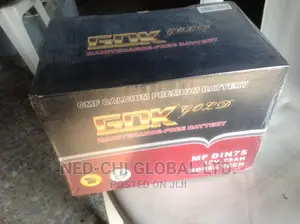 Quality GDK Battery 12volt 75ahs for Cars.