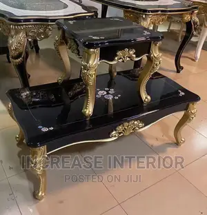 Quality Imported Royal Center Table With Side Stools.
