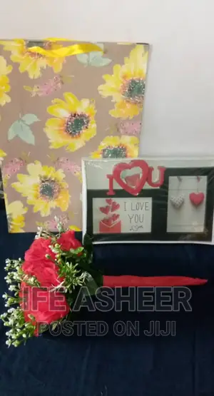 Rose Flower Love Frame for Lovers Inside a Fancy Bag