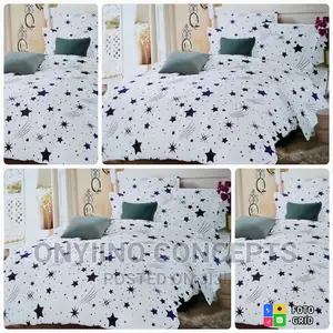 White Star 6/6 Bedsheets With 4pillowcases