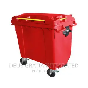 Red 660 Litres Wastebin With 4 Legs