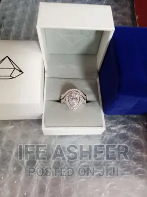 Dubai 925 Sterling Silver Engagement and Wedding Ring