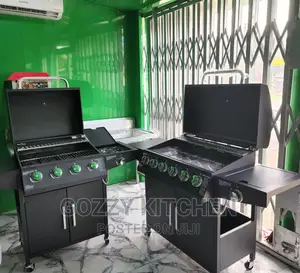 Commercial Outdoor Black BBQ Grill 4burner