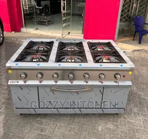Six Burners Commercial Cooker With Cabinet