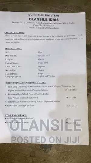 Seeking for Job