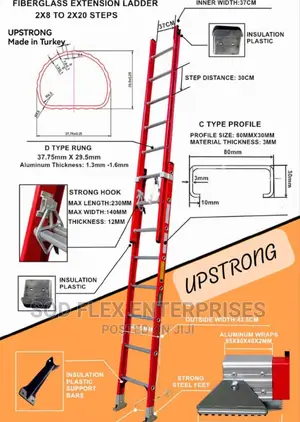8x2 Fiberglass Ladder