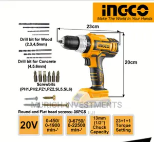 Lithium-Ion Cordless 2 PCS Combo Kit Drill and Mixer