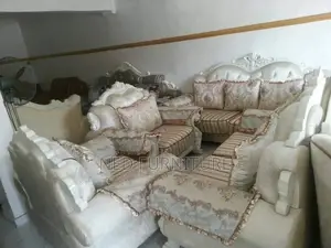White Padded Fabricated Sofa