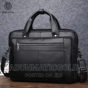 PU Leather Briefcase Bag for Men Laptop Executive