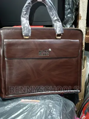 Deep Mont Blanc Leather Office, Laptop and Business Bag