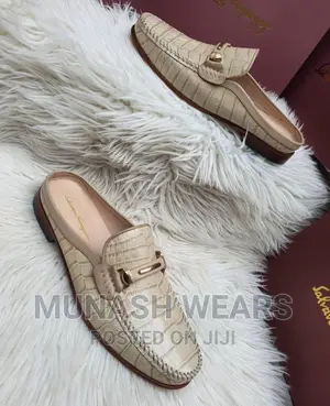 Italian Leather Salvatore Feragamo Half Shoe