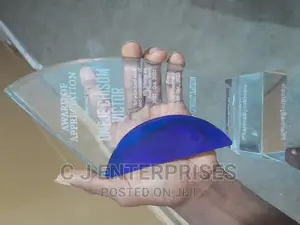 Glass Award Plaque B789