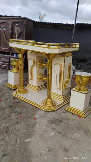 Pulpit and 2 Flower Vases for Morden Church