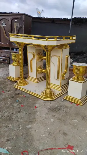 Pulpit and 2 Flower Vases for Church