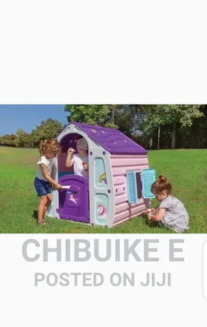 Children Play House With Door
