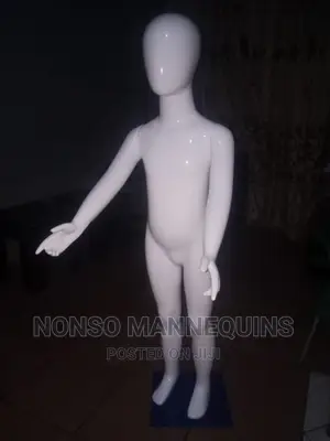 Age 4 To 7 Unisex Glossy White Kids Mannequin