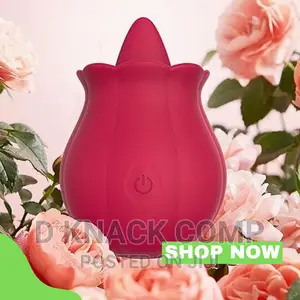 Rose Tongue Lick Clitoris Vibrators G-Spot Silicone Massager
