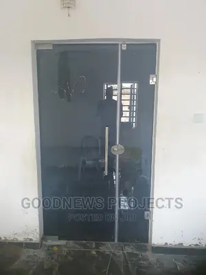 Frameless Black Mini Parlour Glass Door