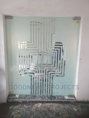 Frameless Kitchen Double Glass Door