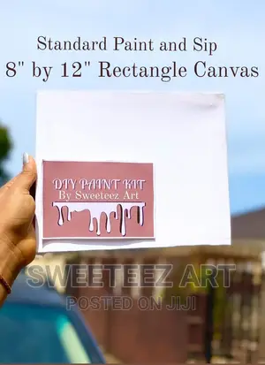 Paint and Sip Rectangle Canvas by Sweeteez Art