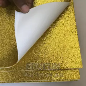 Adhesive Glitter Foam Sheet Gold