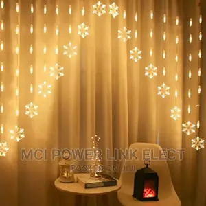 Holiday Romantic Twinkle Snowflake String Fairy Curtain LED