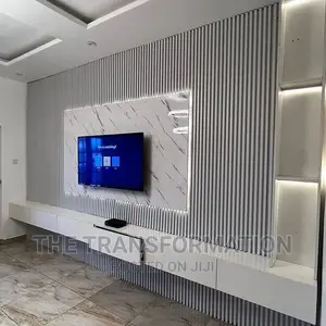 Trans Fluted Panel Tv Console