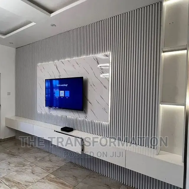 Trans Fluted Panel Tv Console