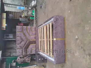 Quality 4.5by6 Upholstery Padded Bed Frame With One Bed Side