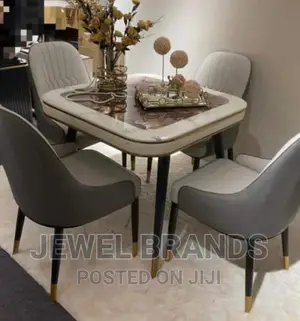 Marble Dining With 4 Chairs
