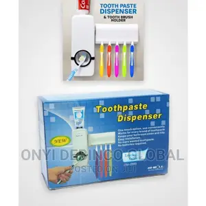 2 in 1 Toothpaste Dispenser and Toothbrush Holder
