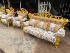 7 Sitters Gold Royal Sofas