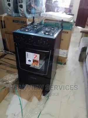 4burner Ck500b Scanfrost Gas Cooker Black