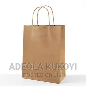 50 Pieces Of Kraft Paper Bag With Handle