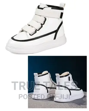 Unisex White Quality High Top Sneakers