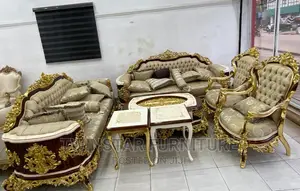 Modern Luxury Turkish Sofa Chair With Table and Side Stools
