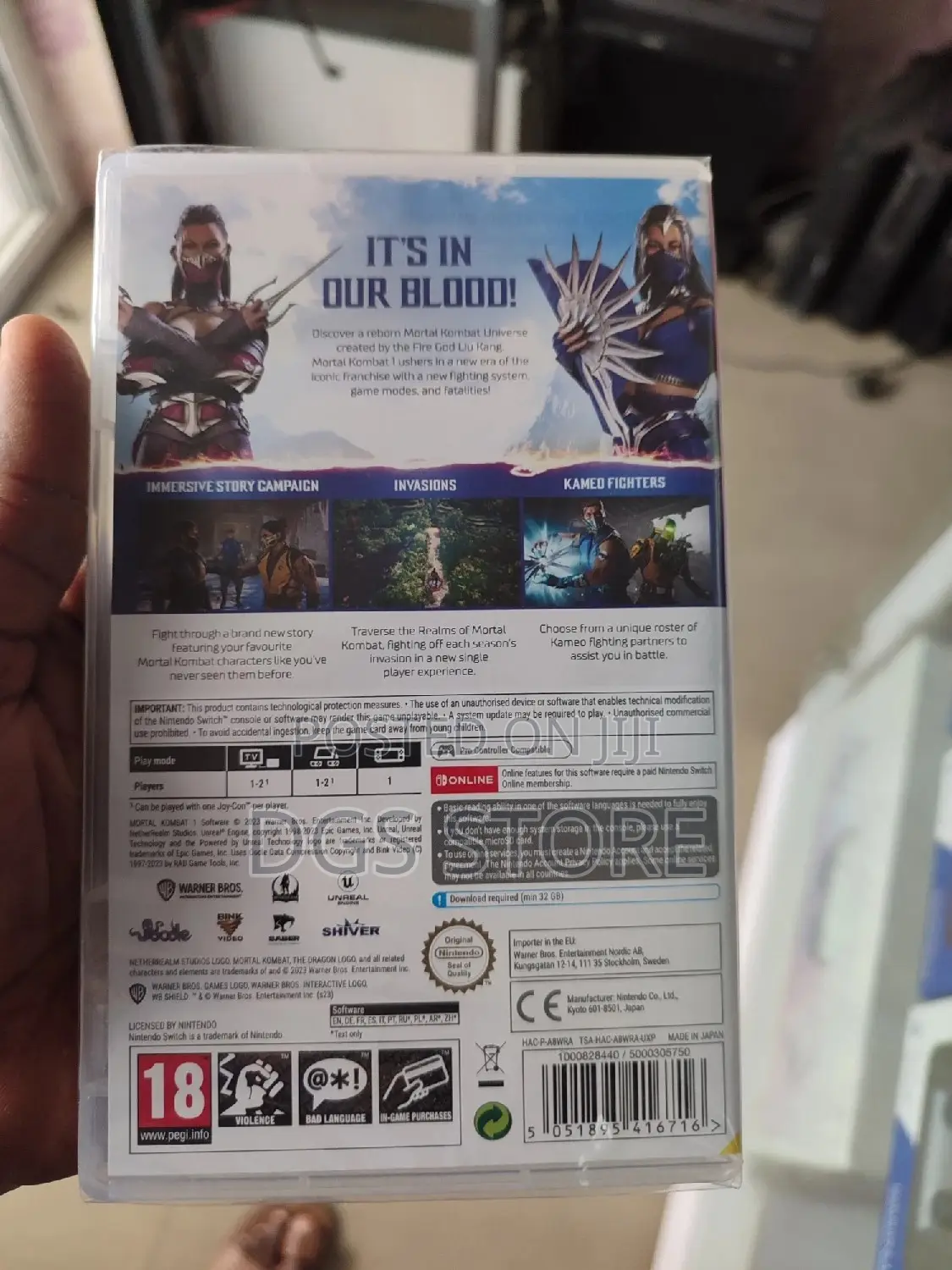 Nintendo Switch Mortal 1 Kombat Game