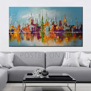 Colourful Abstract Oil Painting Canvas Print