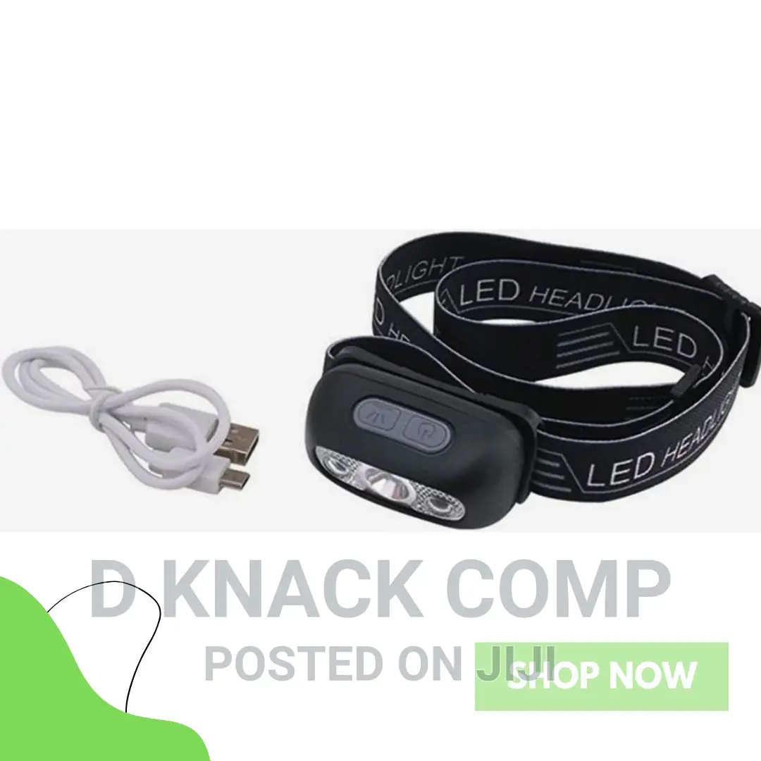 LED Headlamp Adjustable Waterproof USB Motion Sensor