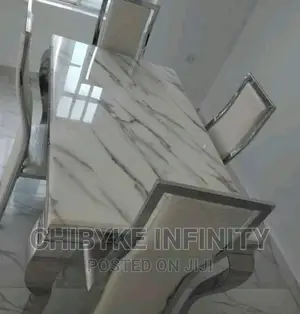 Brand New Imported Marble Dining Table With Four Chairs