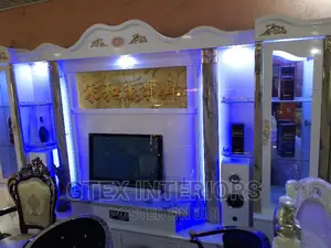 Tv Stand With a Wine Bar