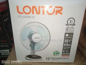 Lontor Rechargeable Table Fan 12"