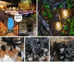 String Light 10meter 20 Lamp Holder Complete With Bulb