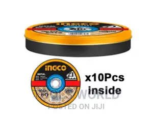 Ingco McD121155 Flat Centre Cutting Disc for Metal 10-Pieces