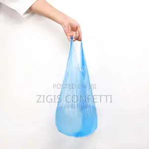 Blue Clear Trash Bags - 3 Packs In 1