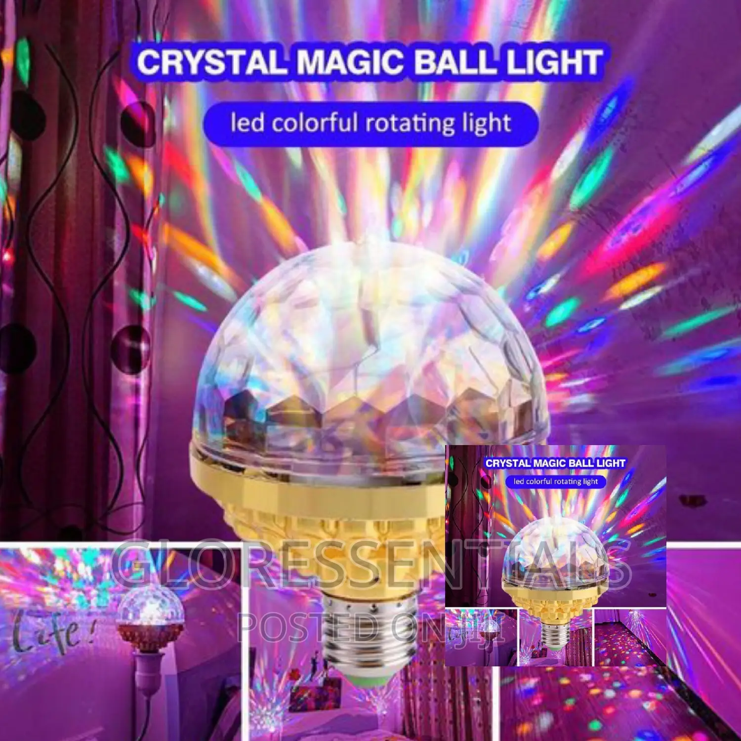 360*Rotating Disco Bulb Light