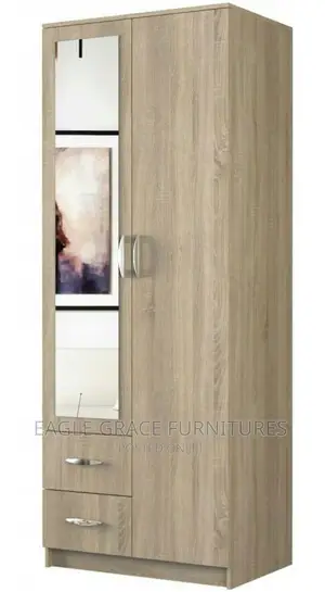 Modern Double Wardrobe With Mirror Frame