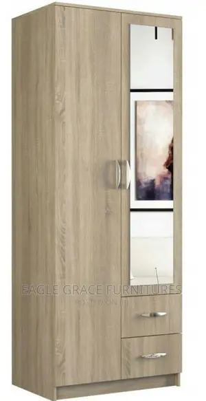 Modern Double Wardrobe With Mirror Frame