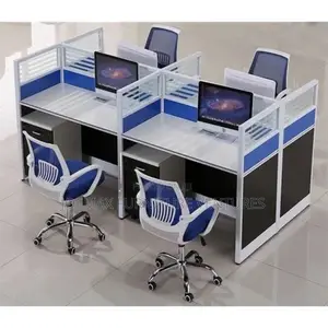 Work Station by 4 Set With Executive Net Chairs.
